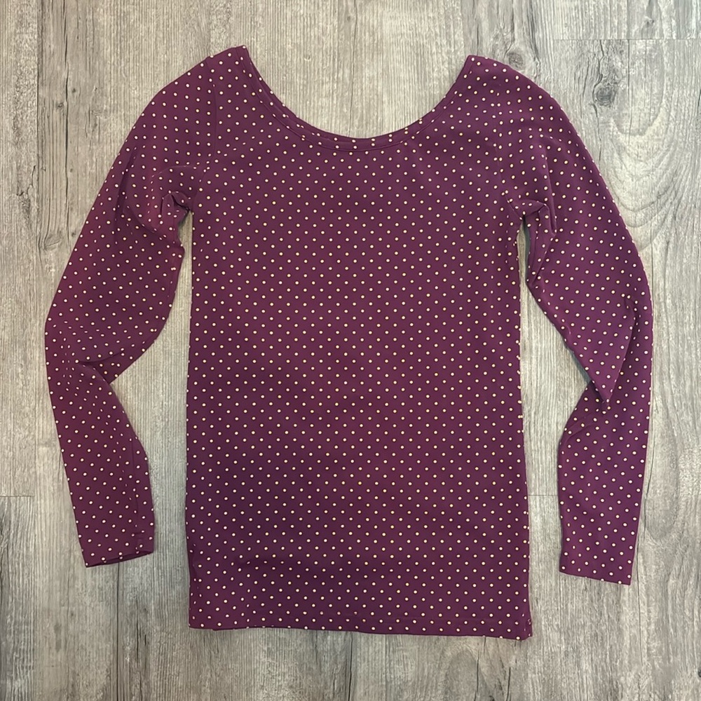 Matilda Jane Paint By Numbers Polka Dot Long Sleeve Women’s Shirt